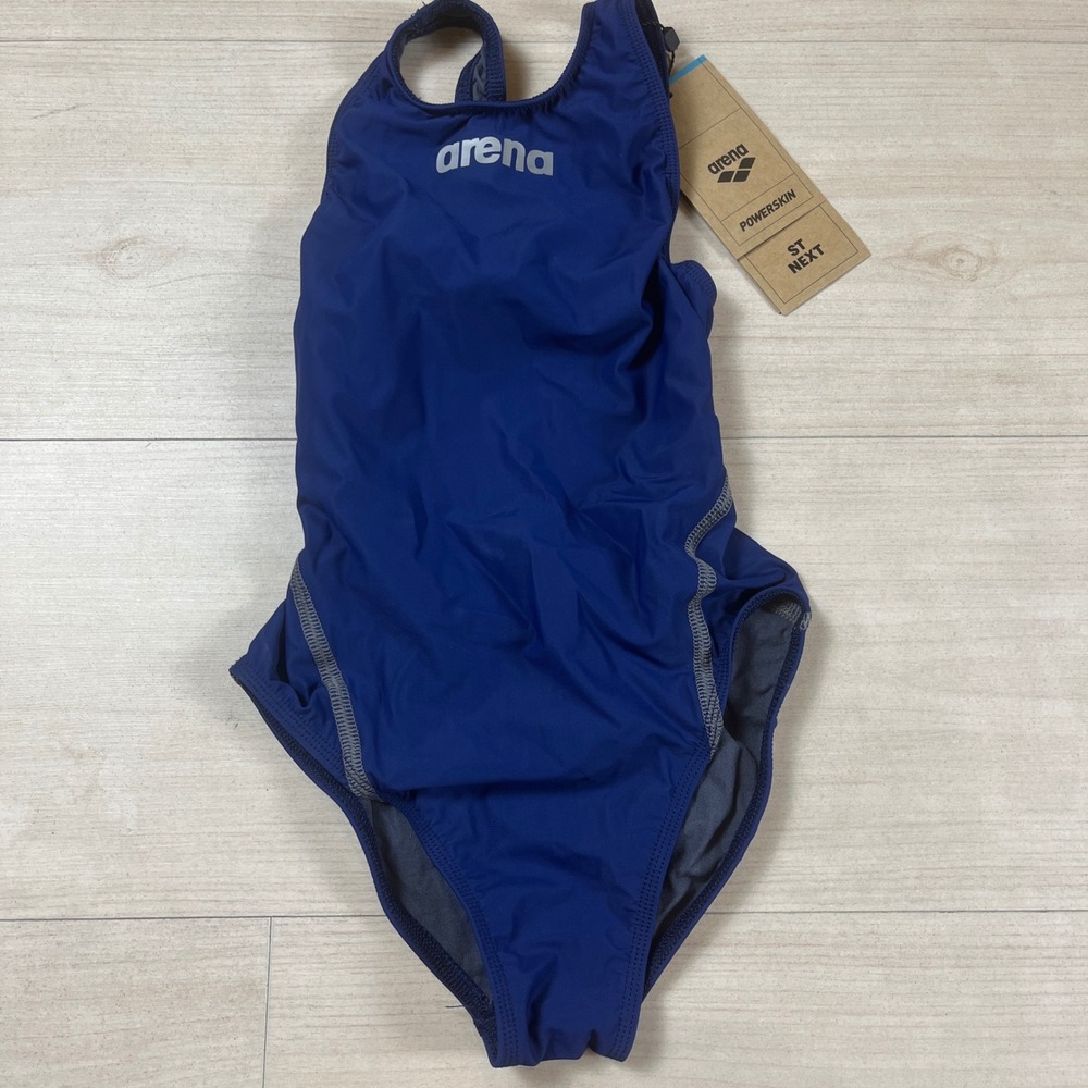 Arena Powerskin ST Next Classic Suit Junior Navy Race Swimsuit US 24 NWT